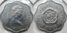 Seychelles - Colonie Britannique - Elizabeht II - 5 Cents 1972 - SUP/AU58 - Mon8129 - Sainte-Hélène