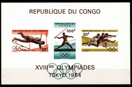 Kongo Kinshasa Block 5 Postfrisch Olympiade 1964 Tokio #OD249 - Altri & Non Classificati