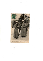 C P A  ANIMEE LES PETITS METIERS DE PARIS LES FEMMES COCHER Melle VILAIN ET MME MOSER  CIRCULEE  1908 - Ambachten In Parijs