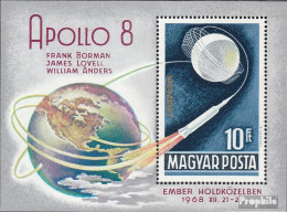 Ungarn Block68A (kompl.Ausg.) Postfrisch 1969 Apollo 8 - Blocks & Sheetlets