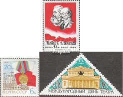 Sowjetunion 3067,3068,3069 (kompl.Ausg.) Postfrisch 1965 Postwesen, Befreiung, Theater - Ungebraucht