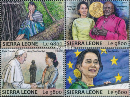 Sierra Leone 8320-8323 (kompl. Ausg.) Postfrisch 2017 Aung San Suu Kyi - Sierra Leone (1961-...)