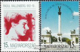 Ungarn 4206,4207 (kompl.Ausg.) Postfrisch 1992 Wallenberg, Kongress - Ungebraucht