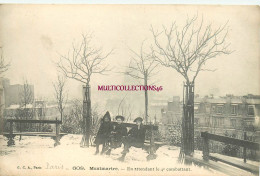 280425B - 75 PARIS 18ème MONTMARTRE En Attendant Le 4e Combattant - 608 G.C.A - Neige - Paris (18)