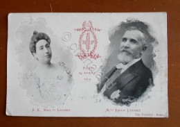 Cartolina S.E. Mad.ME Loubet - M.RS Emile Loubet - Roma - 1904 - Sonstige & Ohne Zuordnung