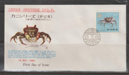 Ryukyu 1969 Crab Series No.4 FDC - Crustacés