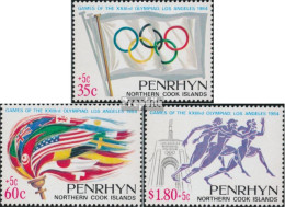 Penrhyn 391-393 (kompl.Ausg.) Postfrisch 1984 Olympische Sommerspiele - Penrhyn