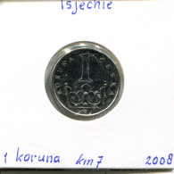 1 KORUNA 2008 TSCHECHIEN CZECH REPUBLIC Münze #AP748.2.D.A - Tsjechië