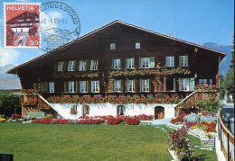 X6596 Switzerland, Maximum Card  1985  Oberland Bernois  Chalet Suisse, Architecture - Maximum Cards