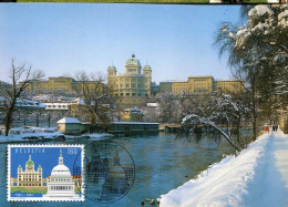 X6597 Switzerland, Maximum Card  1991, Parliament Building In Bern, Architecture - Maximum Cards