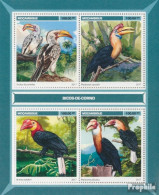 Mosambik 9079-9082 Kleinbogen (kompl. Ausgabe) Postfrisch 2017 Nashornvögel - Mozambique