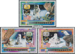 Aitutaki 654-656 (kompl.Ausg.) Postfrisch 1989 1. Bemannte Mondlandung - Aitutaki