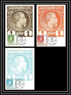 49090 N°1456/1458 Timbre Sur Timbre Stamps On Stamps 1985 Monaco Carte Maximum (card) édition CEF - Maximumkarten (MC)