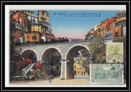 48982 N°97 Viaduc De Sainte Dévote Pont Bridge 1928 RRR Monaco Carte Maximum (card) Fdc édition ROSTAN - Cartes-Maximum (CM)