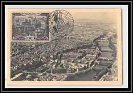 48929 Poste Aérienne PA N°29 Vue De Paris 1950 B1 France Carte Maximum (card) Fdc édition Hébé - 1927-1959 Briefe & Dokumente