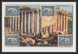 56898 N°130 Temple De Bacchus Ruines De Baalbek 1932 Grand Liban Libanaise Carte Maximum (card) Pour Oran Algérie Unique - Brieven En Documenten