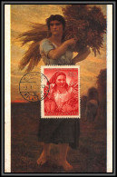 56823 N°1066 Paysanne Champs Congrès De La Paix 1952 Peace Hongrie Magyar Posta Hungary Carte Maximum (card) - Maximumkarten (MC)