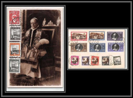 57012 Série N°44/59 15 Valeurs Pape Pi XI 11 Pope Vatican Vaticane Vaticano 2/9/1937 Carte Photo Maximum (card) RRR - Lettres & Documents