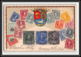 56950 N°110/113 José De Sucre 1916 Venezeuela Carte Maximum (card) Timbres Stamps Embossée Gaufrée Blason UNIQUE - Venezuela