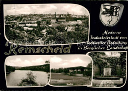 Remscheid Stadtpanorama Talsperre Stadion Ehrenmal Reinshagen Wappen - Remscheid