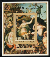 Ajman Women Nudes Allegory Paintings Art IMPERF M/s MNH # 5199 - Naakt