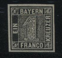 Bayern Mi# 1 MNG/(*) Ohne Gummi - Altsignatur Richter - CV/Kat. Preis € 600 - Neufs