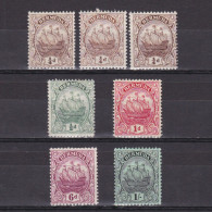 BERMUDA 1910, SG# 44-51, CV £55, Ships, Part Set, Shades, MH - Bermuda