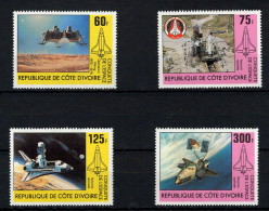 Cote D'Ivoire - YV 573 à 576 N** MNH Luxe Complète , Conquete De L'espace - Côte D'Ivoire (1960-...)