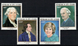Cote D'Ivoire - YV 608 à 611 N** MNH Luxe Complète , Personnalités - Côte D'Ivoire (1960-...)