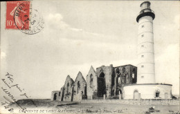 CPA La Pointe De Sainte Mathieu L'abbaye Et Le Pahre - Lighthouses