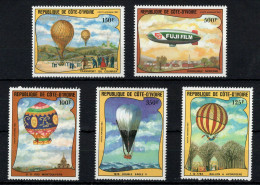 Cote D'Ivoire - YV PA 77 à 81 N** MNH Luxe Complète , Ballons , Montgolfieres - Côte D'Ivoire (1960-...)