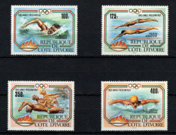 Cote D'Ivoire - YV PA 82 à 85 N** MNH Luxe Complète , Année Pré-olympique , Natation - Côte D'Ivoire (1960-...)
