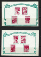 ● ALBANIA 1959 ֍ 15° POLIZIA Popolare ֍ N.°  BF 5 ● Varietà : Cornice Verde Chiara / Verde Scura ● Cat. ? € ● N. 362 X ● - Albanie