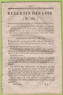 1826 - BULLETIN DES LOIS 95 - BORDEAUX - SAINT NICOLAS ( MEURTHE ) - NANCY - CHATEAU GONTIER - MAJORATS - Décrets & Lois