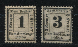 Bayern Mi# Porto 2+3 MH/MNG - Ungebraucht Falz/ohne Gummi- CV/Kat. Preis € Ca. 250 - Neufs