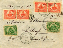 HAITI LETTRE RECOMMANDEE DEPART PORT AU PRINCE 23 MAI 1913 HAITI POUR LA FRANCE - Haïti