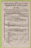1826 - BULLETIN DES LOIS 99 - PRIX DES GRAINS - DOMAINE DE LA COURONNE BAUX - VERIFICATION DES POIDS ET MESURES - LAVAL - Décrets & Lois