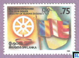 Sri Lanka Stamps 1989, Buddha Sasana, Buddhism, Map, Flag, MNH - Sri Lanka (Ceylan) (1948-...)