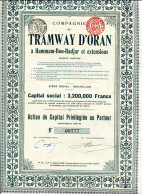 TRAMWAYS D'ORAN à Hammam-Bou-Hadjar Et Extensions (Algérie) - Spoorwegen En Trams