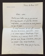 Marcel PAGNOL – Lettre Autographe Signée – Prix Jean De Florette Et Manon Des Sources - 1963 - Scrittori