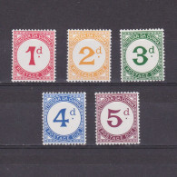 TRISTAN DA CUNHA 1957, Sc# J1-J5, CV $24, Postage Due, MLH - Tristan Da Cunha