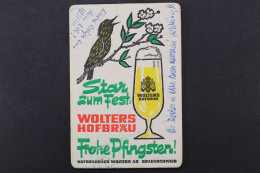 Braunschweig Wolters Hofbräu, 9,5 X 14 Cm Aus Bierdeckel-Pappe - Pfingsten