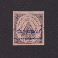 HONDURAS 1877, Sc# 6, CV $475, Signed, MH - Honduras