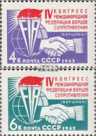 Sowjetunion 2693-2694 (kompl.Ausg.) Postfrisch 1962 Kongreß Widerstandskämpfer - Ungebraucht