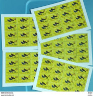 SOUTH SUDAN Surcharged Overprints FULL SHEETS On 2 SSP Birds Of The 2nd Set SOUDAN Du Sud Südsudan - Sudan Del Sud
