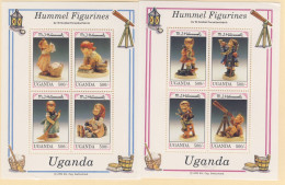 OUGANDA FIGURINES HUMMEL  SCOTT N°1042/43 NEUF MNH** - Porcelain