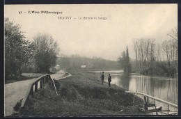 CPA Eragny, Le Chemin De Halage Le Long De L`Oise Pittoresque - Eragny