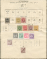 PORTUGUESE GUINEA - Some Older Stamps Hinged On Albumpage. - Guinea Portuguesa