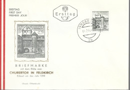 CHURER GATE FELDKIRCH, 1960, COVER FDC, INNSBRUCK, AUSTRIA - Monumenten