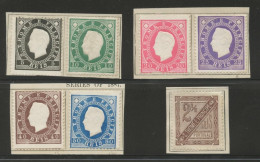 St.Thomas & Principe - Seven (7) Unused Stamps Hinged On Piece Of Albumpage. - St. Thomas & Prince